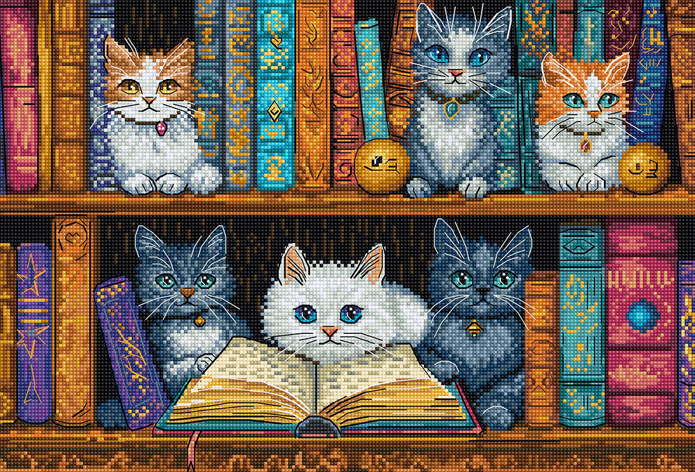 Kit de Punto de Cruz Bookshelf L9917 Letistitch