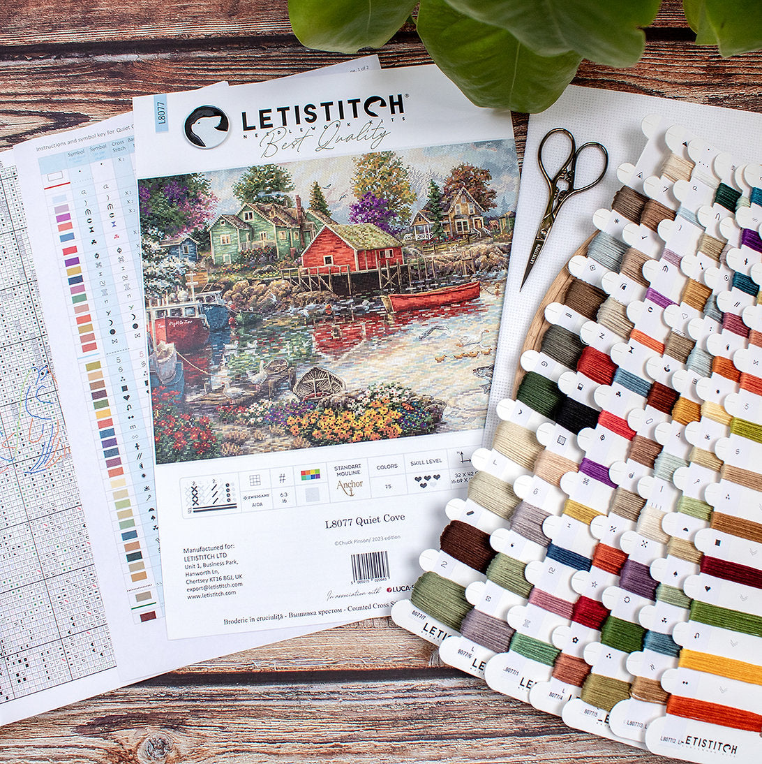 Quiet Cove - L8077 LETISTITCH - Kit de Punto de Cruz