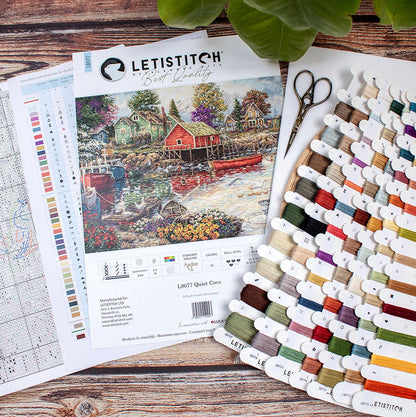 Quiet Cove - L8077 LETISTITCH - Kit de Punto de Cruz