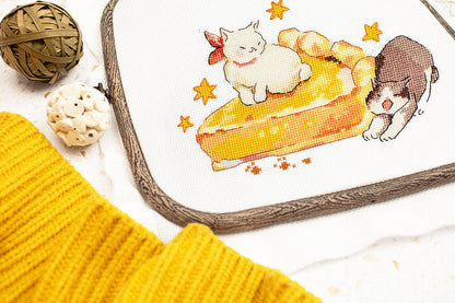 Kit de Punto de Cruz "Comer Dormir Estirarse" - LETISTITCH L8811