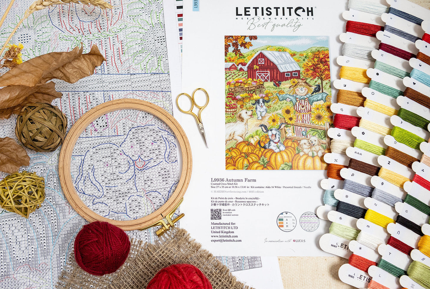 L9936 Autumn Farm - Letistitch | Kit de punto de cruz
