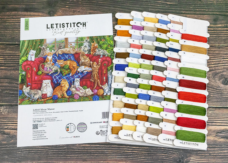 L9946 Meow Manor - Letistitch | Kit de punto de cruz