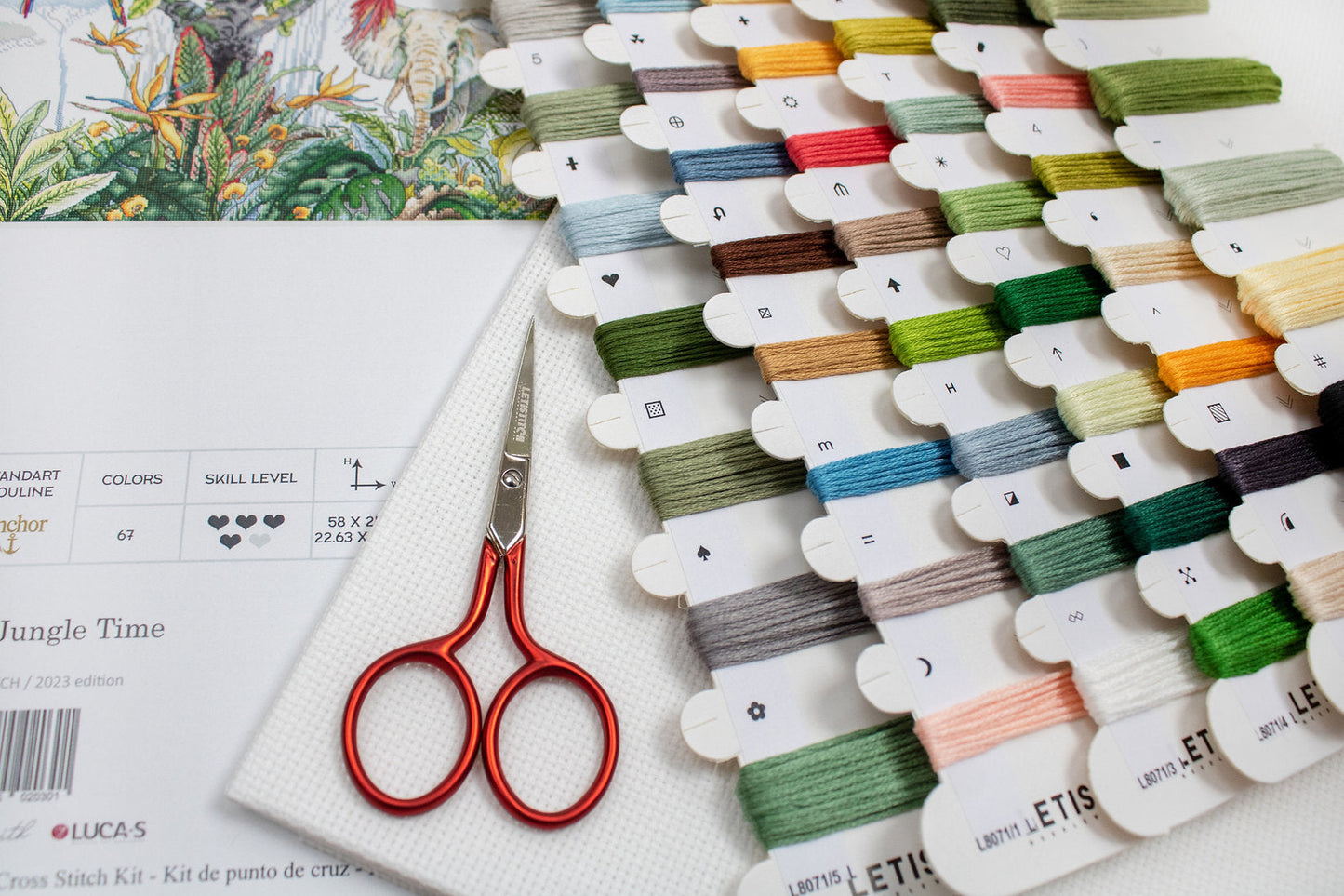 Kit de Punto de Cruz "Tiempo en la Jungla" - LETISTITCH L8071
