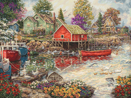 Quiet Cove L8077 LETISTITCH Kit de Punto de Cruz
