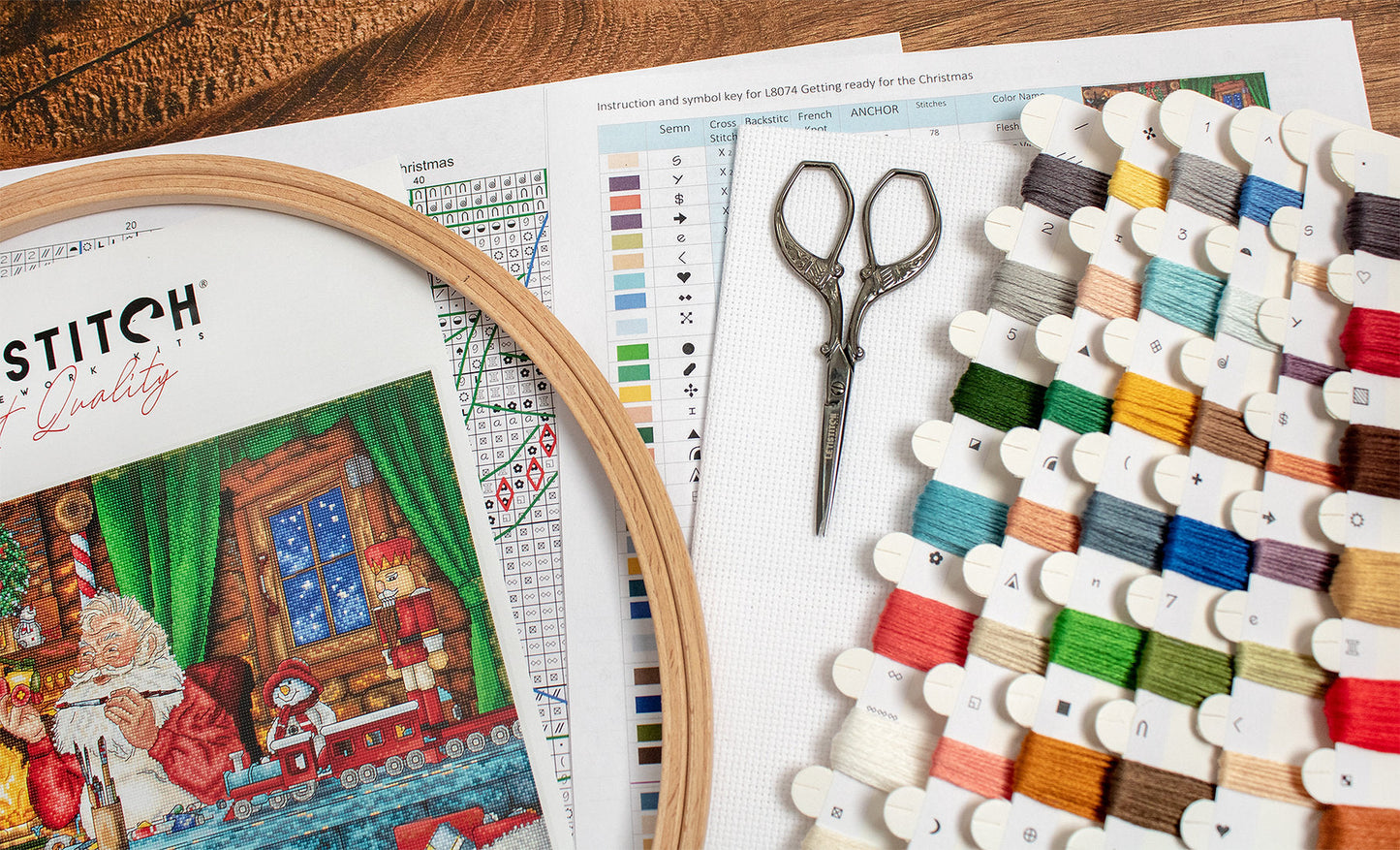 Preparándose para la Navidad - L8074 LETISTITCH - Kit de Punto de Cruz