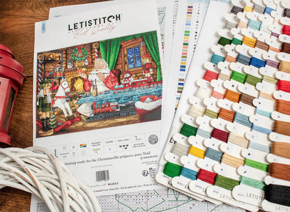Preparándose para la Navidad - L8074 LETISTITCH - Kit de Punto de Cruz