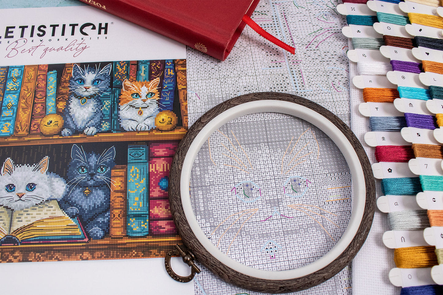 Kit de Punto de Cruz - "Bookshelf" L9917 Letistitch