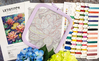 Kit de Punto de Cruz de Letistitch - L9910 Water Lily