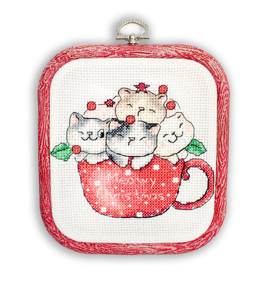 Kit de Punto de Cruz "Meowy Christmas" - Letistitch L8080