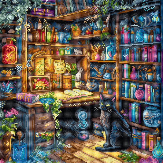 Kit de Punto de Cruz Letistitch – Charmed Library (L9935)