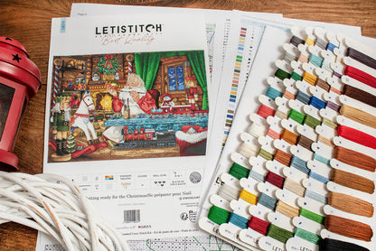 Preparándose para la Navidad - L8074 LETISTITCH - Kit de Punto de Cruz