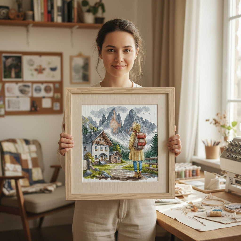 Adventure in the Alps - Cross Stitch Kit AVA P113 – AVA Stitch