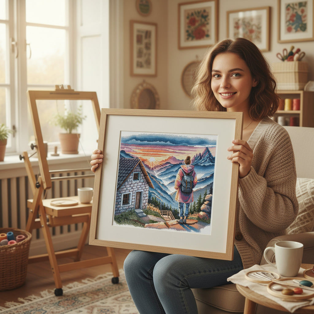 Sunrise on the Mountain - Cross Stitch Kit AVA P112