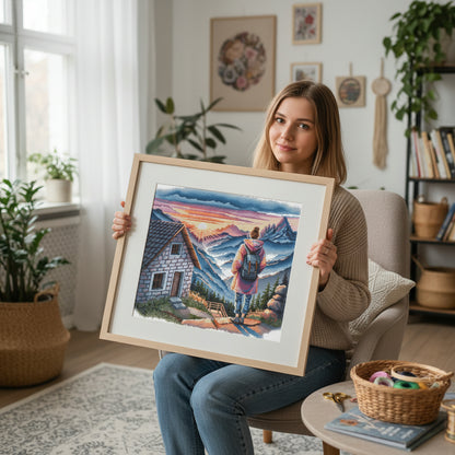 Sunrise on the Mountain - Cross Stitch Kit AVA P112