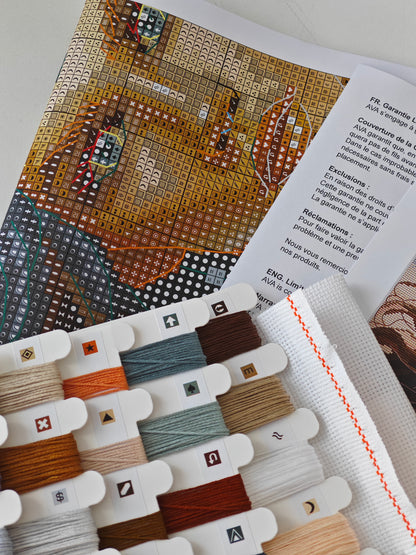 The Worrior and the Wolf - Cross Stitch Kit AVA P076