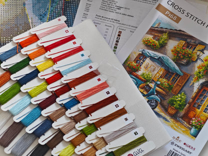 The Blue Vespa - Cross Stitch Kit AVA P168
